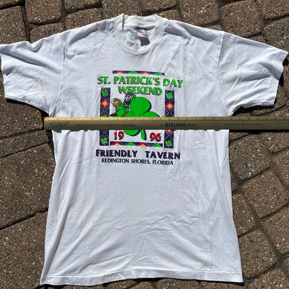 Vintage 96 St. Patrick's Day Shirt The Friendly Tavern Sz XL - Picture 4 of 7